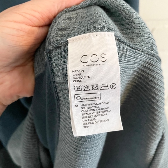 COS Blue and Gray Long Sleeve Dress - Picture 9 of 14